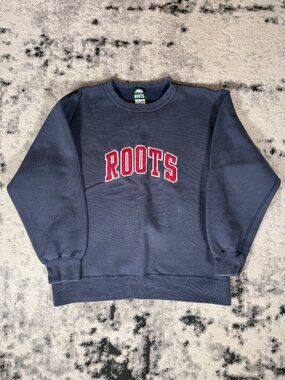 Vintage made in Canada Roots Logo Navy Sweatshirt